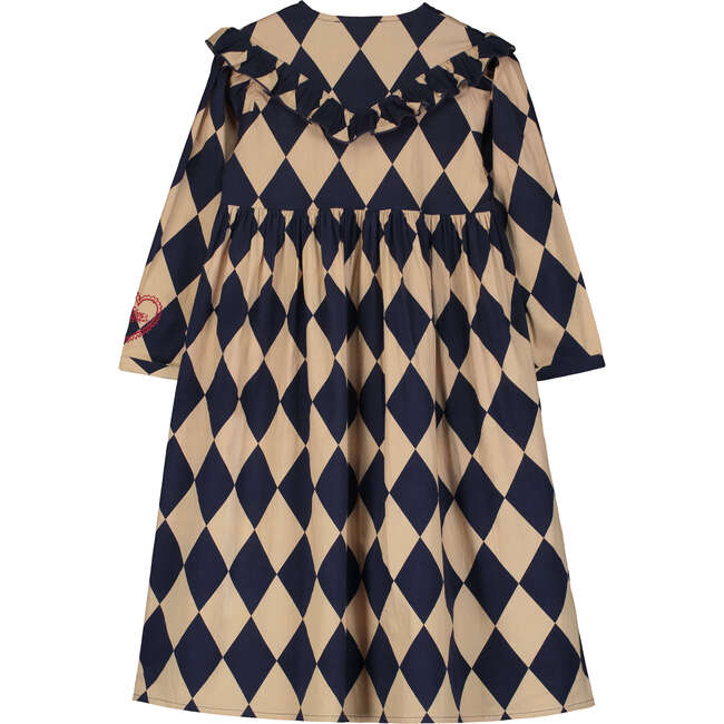 HARLEQUIN DRESS, ANGORA/BLUE - Dresses - 3