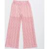 WAVY KNIT PANTS, PINK - Pants - 1 - thumbnail