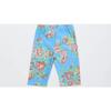 VINTAGE FLOWERS SHORT LEGGINGS, LIGHT BLUE - Leggings - 2