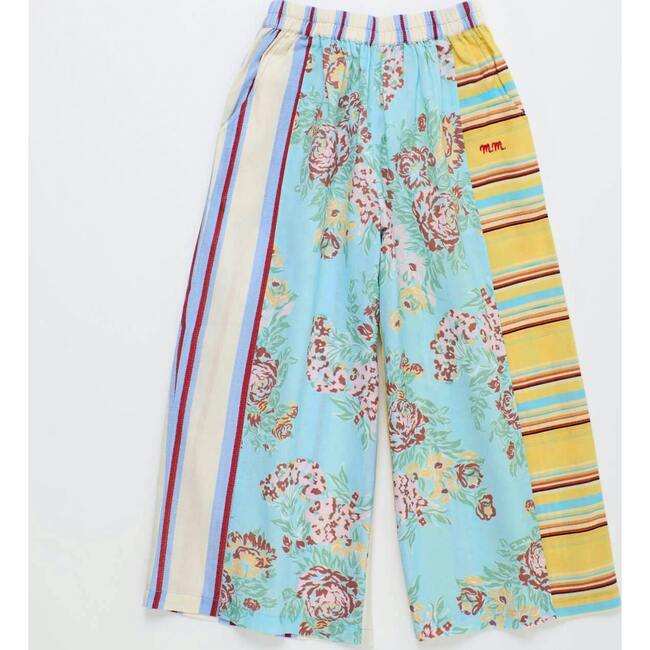 VINTAGE FLOWERS PATCHWORK PANTS, MINT