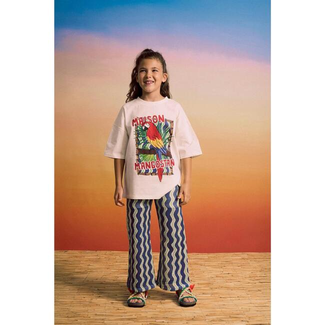 WAVY KNIT PANTS, BLUE - Pants - 3