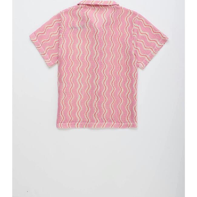 WAVY MESH SHIRT, LIGHT PINK
