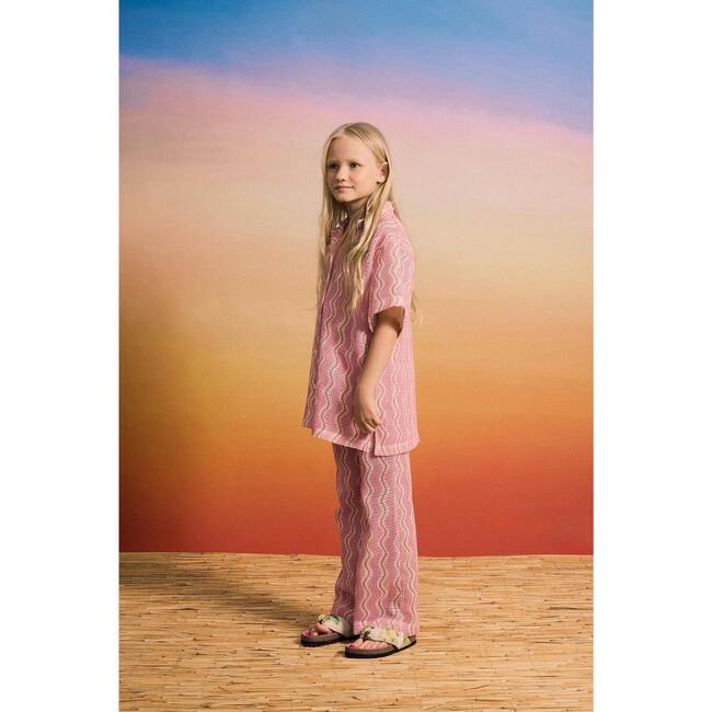 WAVY KNIT PANTS, PINK - Pants - 4