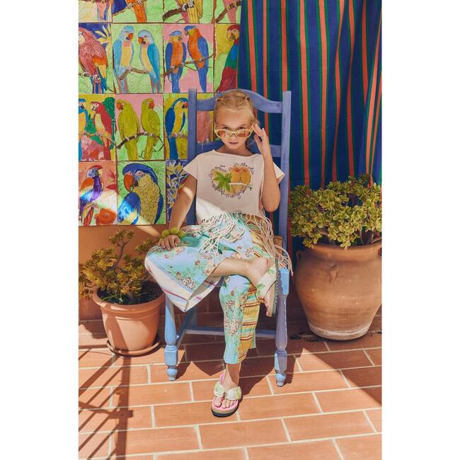 VINTAGE FLOWERS PATCHWORK PANTS, MINT - Pants - 4