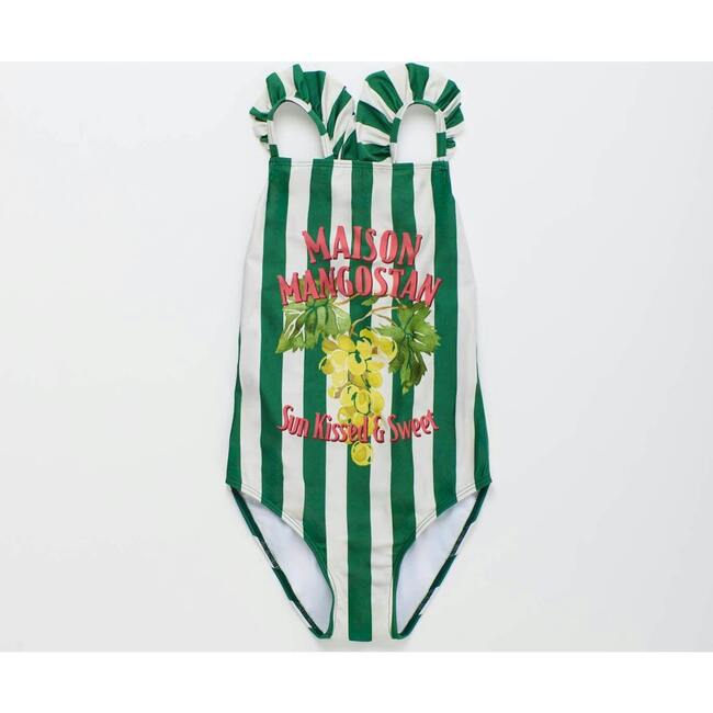 UVAS STRIPED SWIMSUIT, GREEN