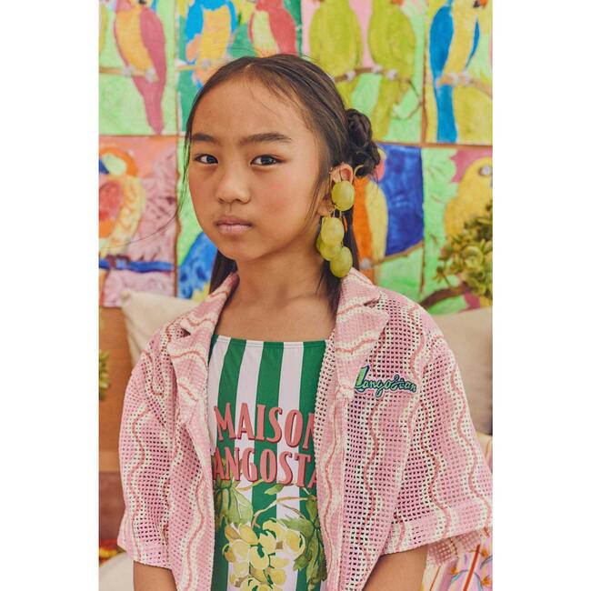 WAVY MESH SHIRT, LIGHT PINK - Shirts - 6