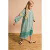 UVAS STRIPED DRESS WITH PUFFY SLEEVES, GREEN - Dresses - 4