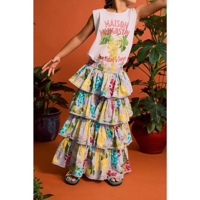 RUFFLES UVAS SKIRT, LIGHT BLUE - Skirts - 3