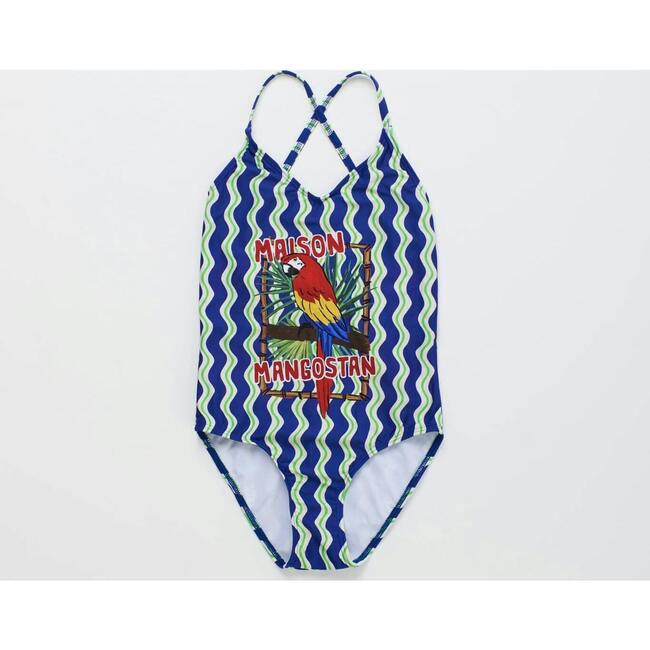 LOROS WAVY SWIMSUIT, BLUE