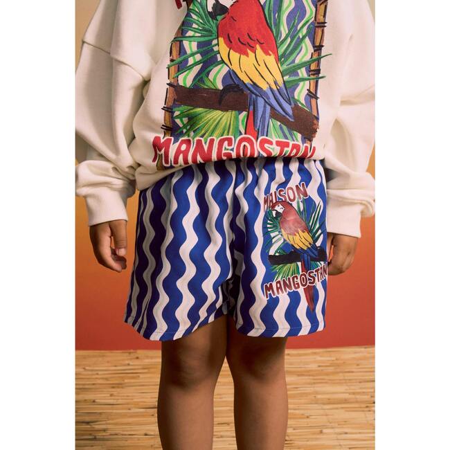 LOROS WAVY SWIMSHORTS, BLUE - Swim Trunks - 3