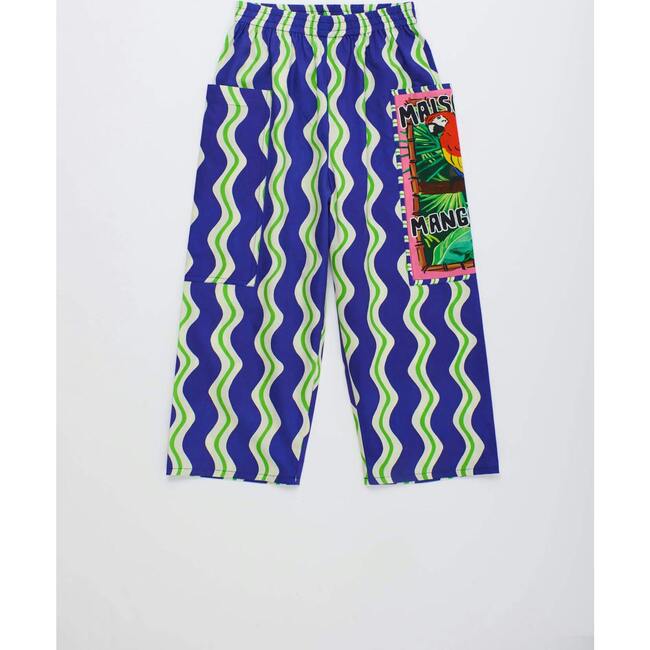 LOROS WAVY PANTS, NAVY BLUE