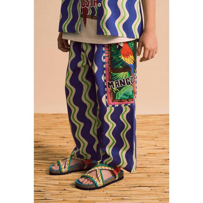 LOROS WAVY PANTS, NAVY BLUE - Pants - 4