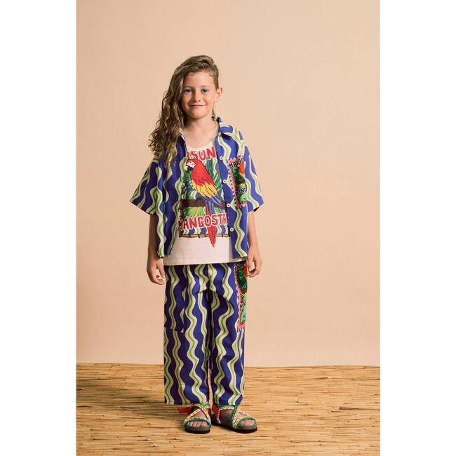 LOROS WAVY SHIRT, BLUE - Shirts - 4