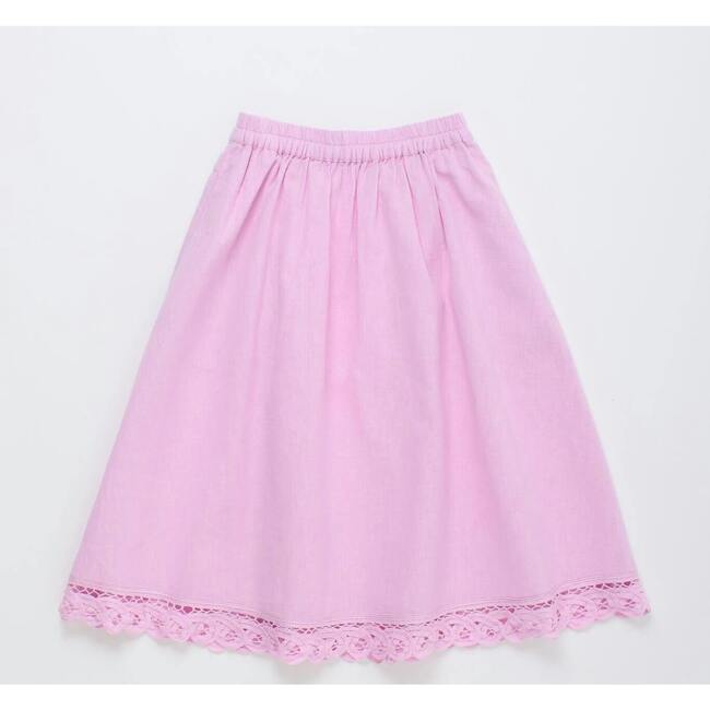 ISLA LACE SKIRT, PINK