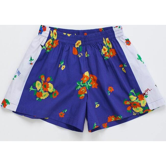 BLOSSOM PATCHWORK SHORTS, BLUE