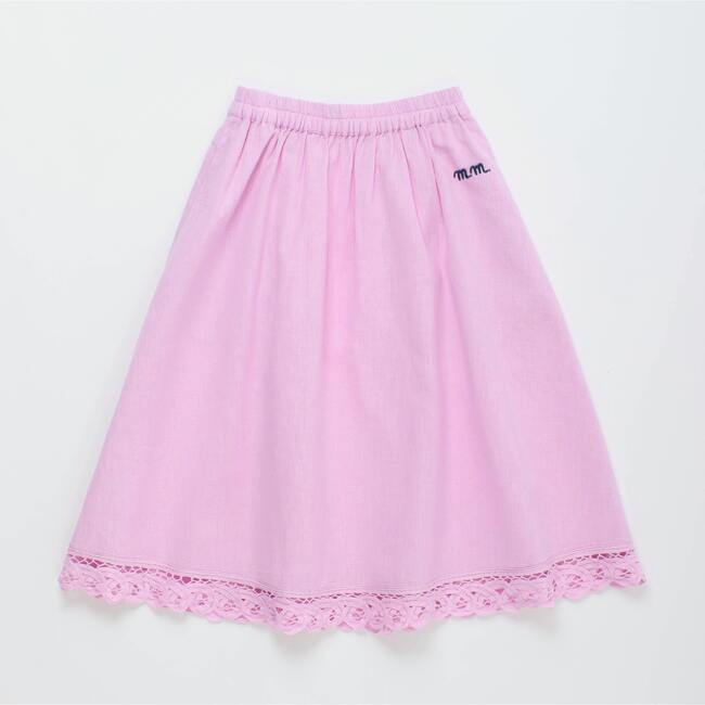 ISLA LACE SKIRT, PINK - Skirts - 4