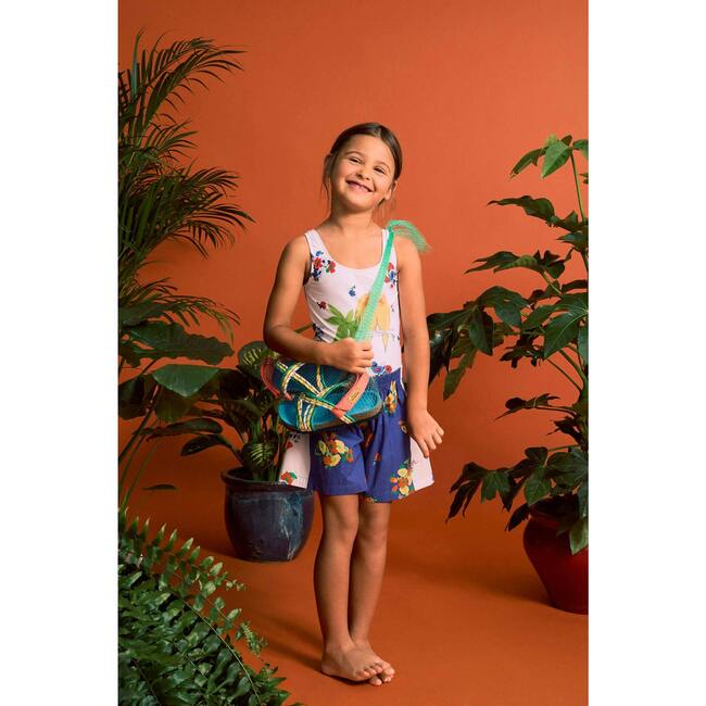 BLOSSOM PATCHWORK SHORTS, BLUE - Shorts - 4