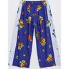 BLOSSOM PATCHWORK PANTS, BLUE - Pants - 1 - thumbnail
