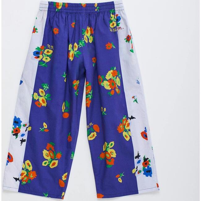 BLOSSOM PATCHWORK PANTS, BLUE