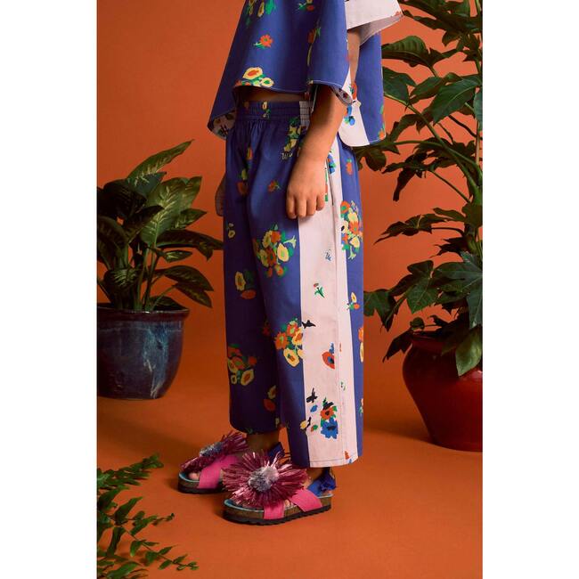 BLOSSOM PATCHWORK PANTS, BLUE - Pants - 3
