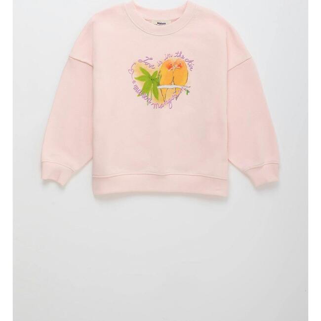 BIRDS SWEATSHIRT, BLUSH