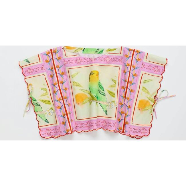 BIRDS PATCHWORK TOP, BLUSH