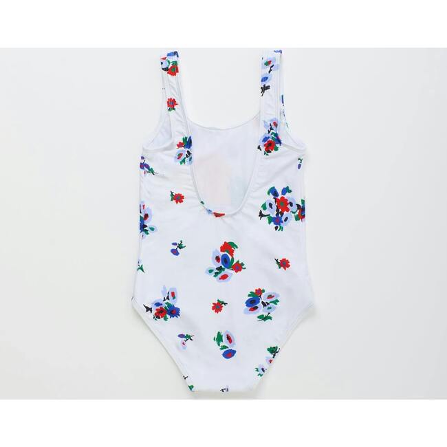 BLOSSOM BIRDS SWIMSUIT, WHITE
