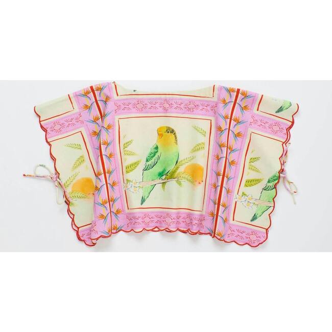 BIRDS PATCHWORK TOP, BLUSH