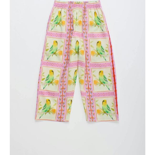 BIRDS PATCHWORK PANTS, BLUSH