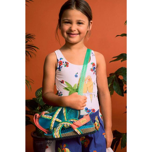 BLOSSOM BIRDS SWIMSUIT, WHITE - Swim Trunks - 4