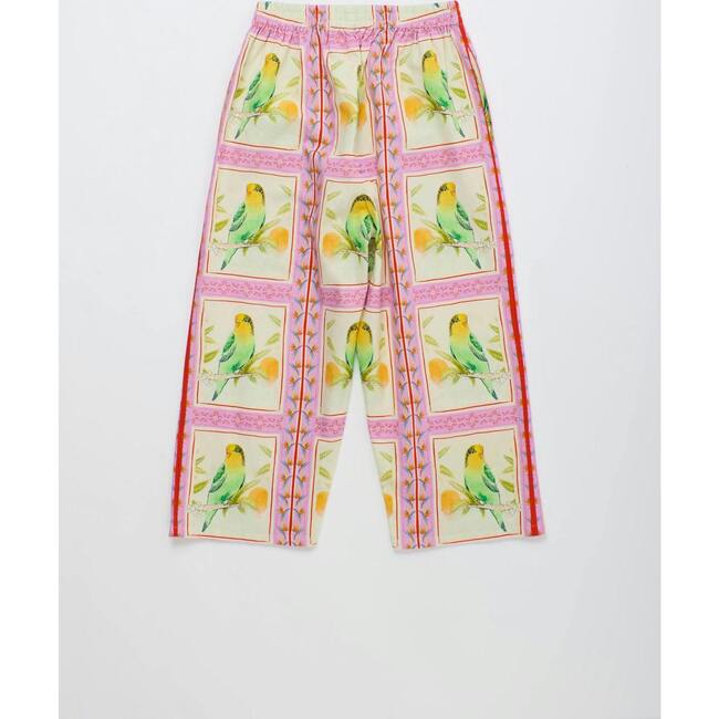BIRDS PATCHWORK PANTS, BLUSH