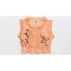 BIRDS EMBROIDERED TOP, PEACH - Shirts - 1 - thumbnail