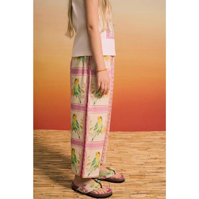 BIRDS PATCHWORK PANTS, BLUSH - Pants - 3