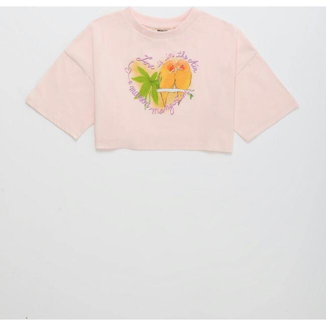 BIRDS CROP TOP, BLUSH