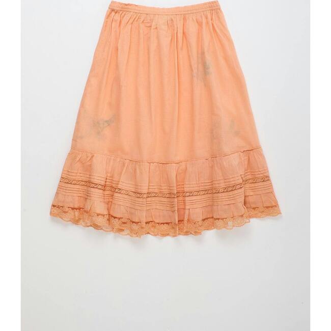 BIRDS EMBROIDERED SKIRT, PEACH