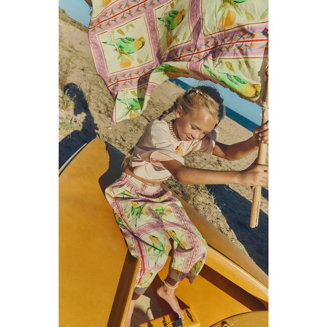 BIRDS PATCHWORK PANTS, BLUSH - Pants - 5