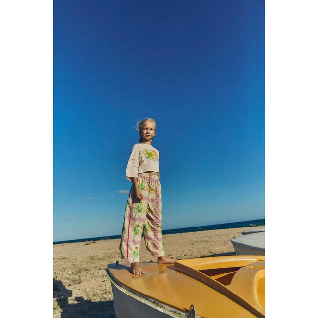 BIRDS PATCHWORK PANTS, BLUSH - Pants - 6