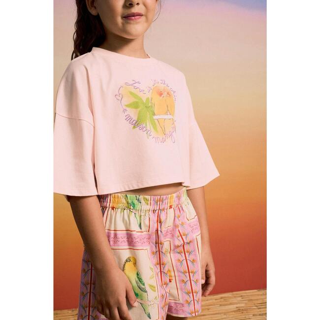 BIRDS CROP TOP, BLUSH - T-Shirts - 3