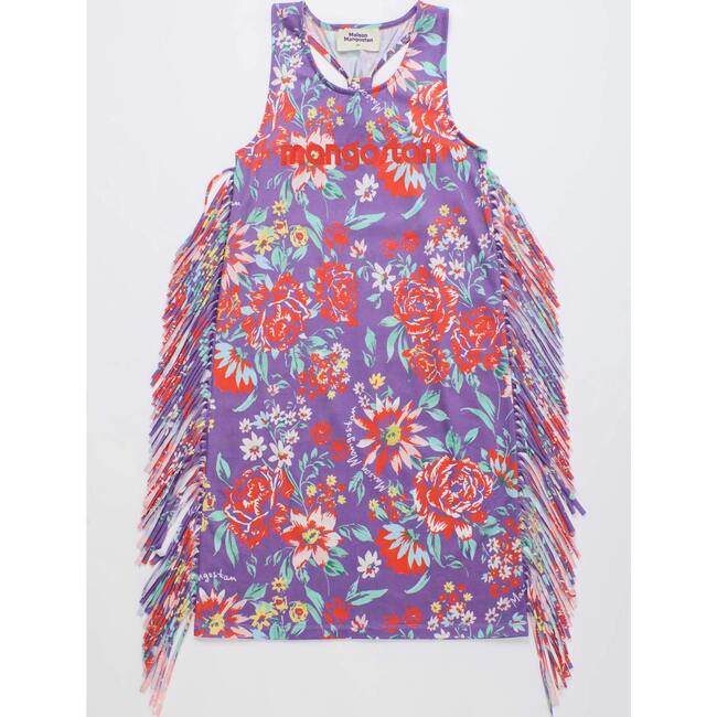 BEVERLY FRINGE DRESS, DEEP PURPLE