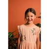 BIRDS EMBROIDERED DRESS, PEACH - Dresses - 3