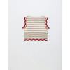 BARCOS KNIT TOP, OFF WHITE / RED - Shirts - 2