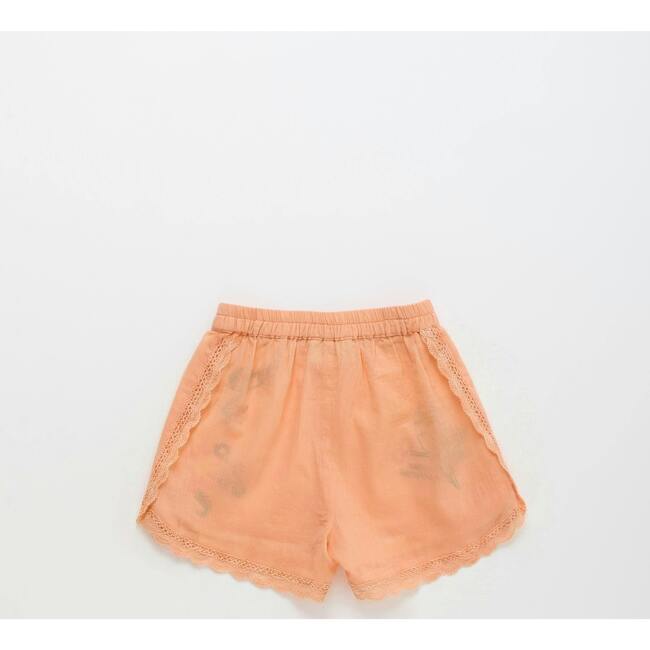 BIRDS EMBROIDERED SHORTS, PEACH - Shorts - 6