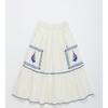 BARCOS EMBROIDERED SKIRT, WHITE - Skirts - 1 - thumbnail