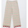 BARCOS KNIT PANTS, OFF WHITE / RED - Pants - 1 - thumbnail