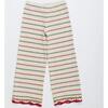BARCOS KNIT PANTS, OFF WHITE / RED - Pants - 2