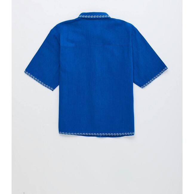 BARCOS EMBROIDERED SHIRT, BLUE