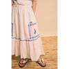 BARCOS EMBROIDERED SKIRT, WHITE - Skirts - 3