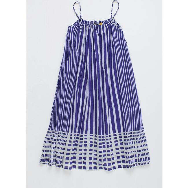 BALI STRIPED DRESS, BLUE & WHITE