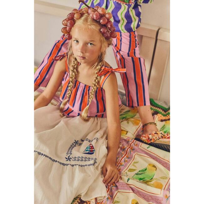 BARCOS EMBROIDERED SKIRT, WHITE - Skirts - 5