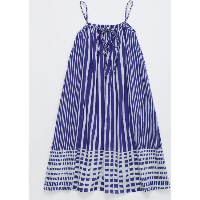BALI STRIPED DRESS, BLUE & WHITE
